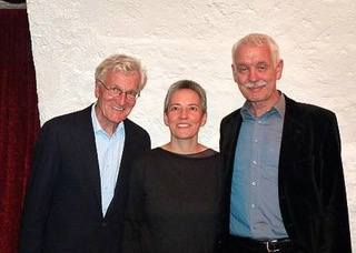 Professor Dr. Michael Karbaum, Annett Kuhr und Christof Stählin (v.l.) bei der Preisverleihung am 23. September 2011 im Mainzer Unterhaus